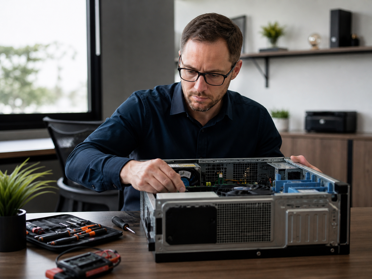 Intervention complémentaire après maintenance préventive informatique en entreprise