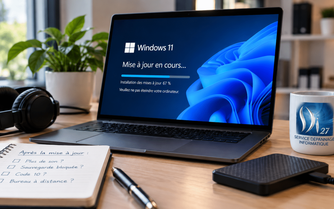 Mise à jour Windows 11 de septembre 2026 avec problèmes de son et de sauvegarde